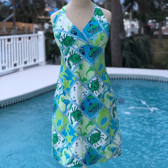 Lilly Pulitzer Dresses & Skirts - Lilly Pulitzer size 6 vintage halter dress, new!
